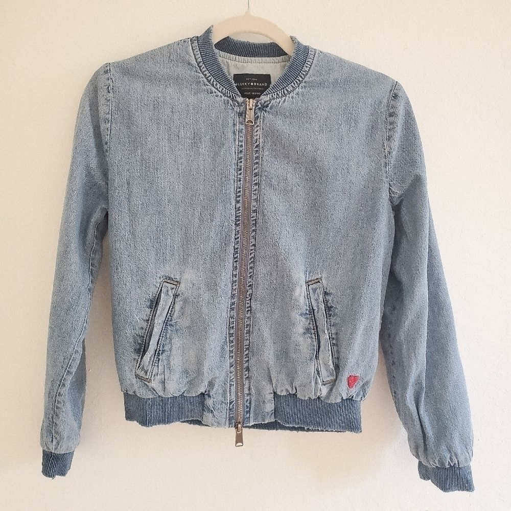 LUCKY BRAND True Indigo Zip Up Soft Jean Jacket XS